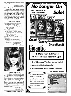 Tiger Beats Official Partridge Family Magazine - February 1972