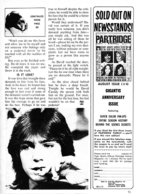 Tiger Beat Spectacular January 1972