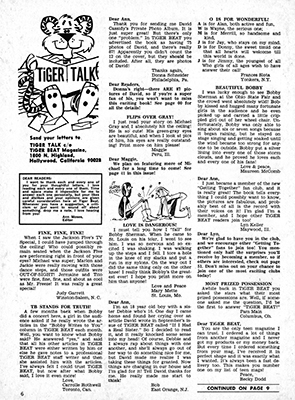 Tiger Beat January 1972
