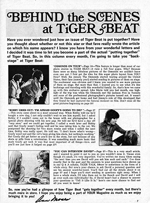 Tiger Beat January 1972