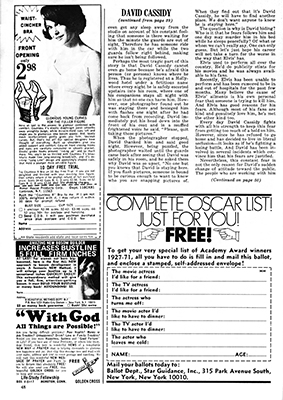 Movie Mirror magazine July 1972