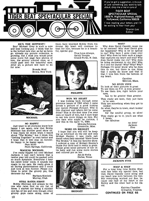 Tiger Beat Spectacular March 1972