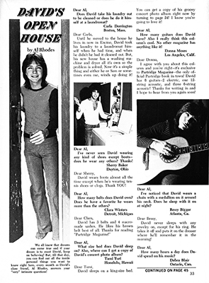 Tiger Beats Official Partridge Family Magazine - March 1972
