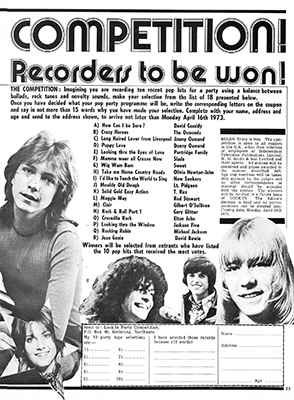 March 31, 1973 Look-in Magazine page