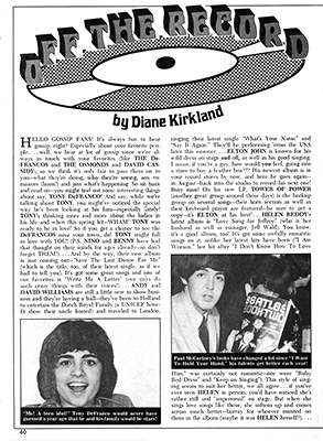 Teen Raves Magazine July 1974