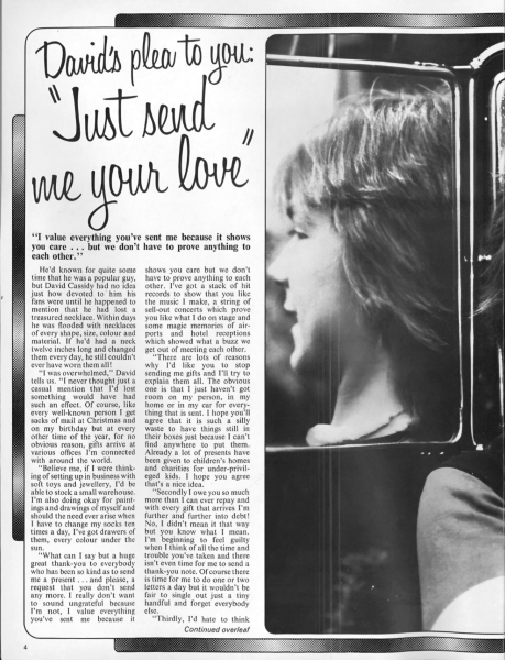 September 1974 Fan Magazine Special page