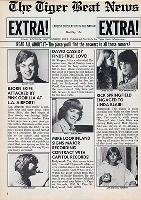 Tiger Beat Sept 1974