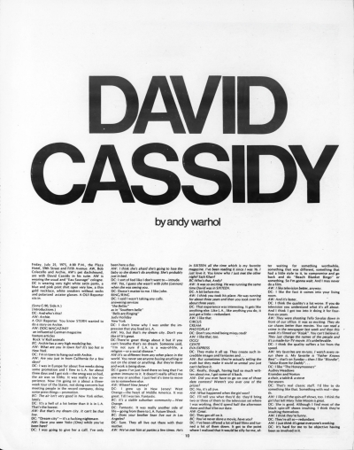 Interview Magazine October 1975