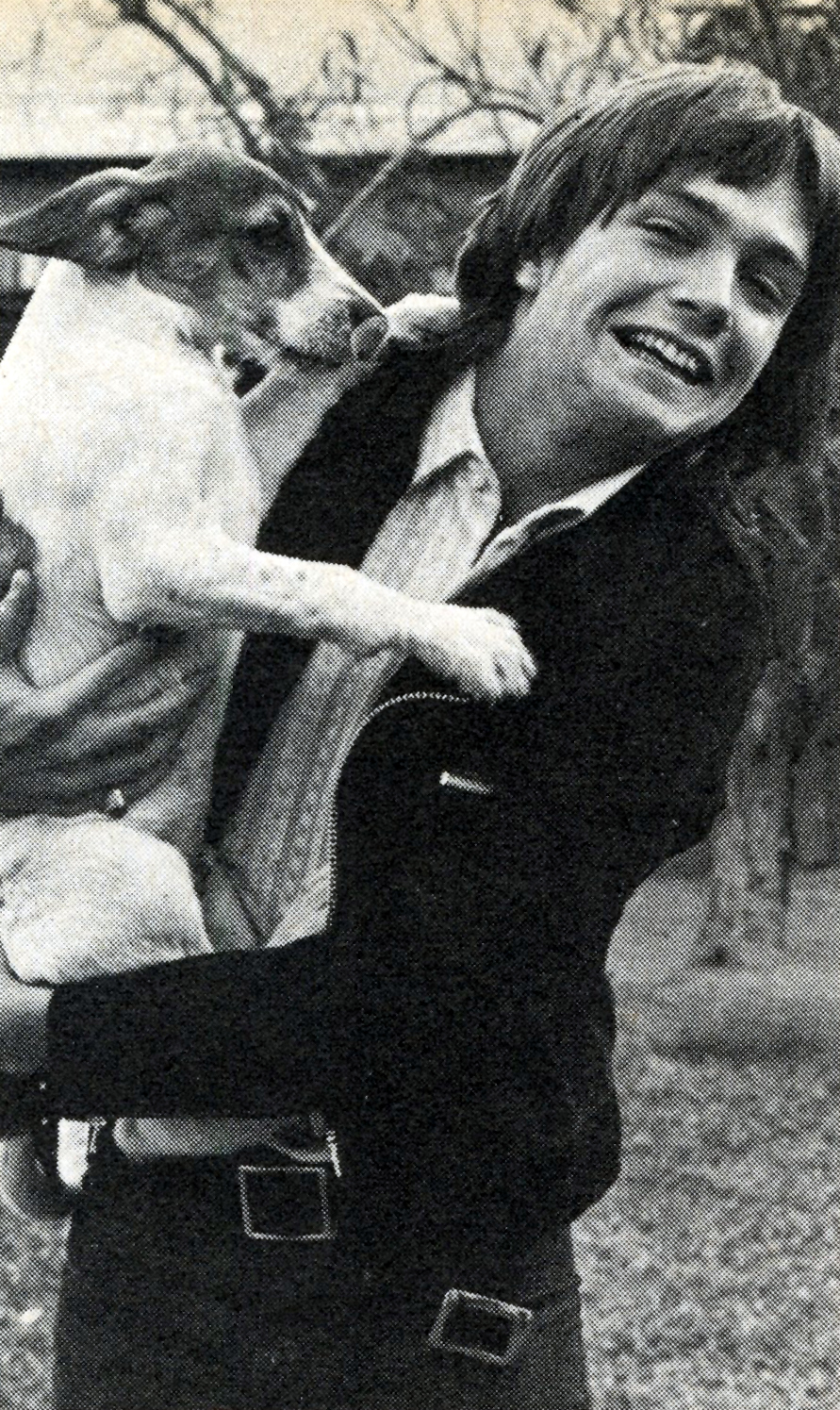 David says goodbye to the puppies