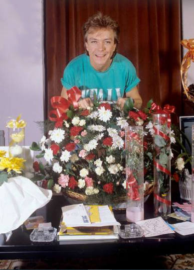 David Cassidy backstage during Time.