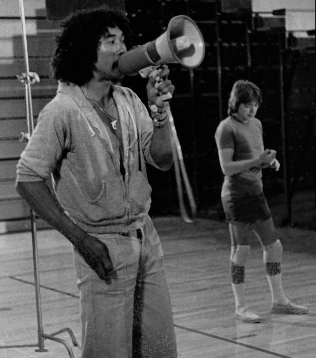 David Cassidy on the set of "A Chance To Live"
