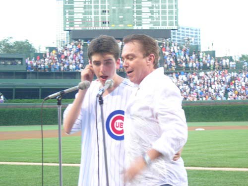 David and Beau sing the National Anthem