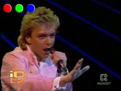 David sings The Last Kiss 1985.