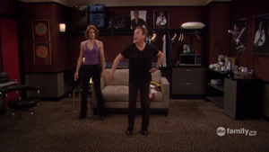 David teaches Audie the dance